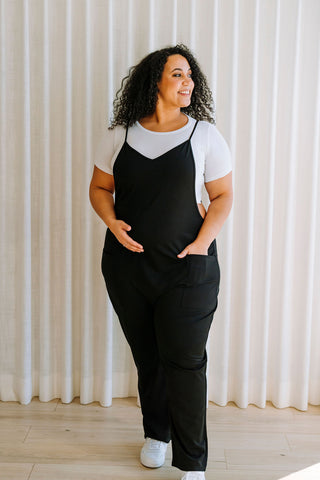 Jumpsuit casual DÉBORAH - noir