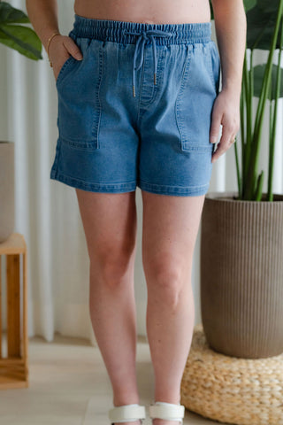 Short en denim décontracté - bleu foncé