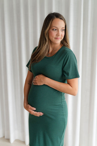 Robe INTRIGUE décontracté - mini rayures vert
