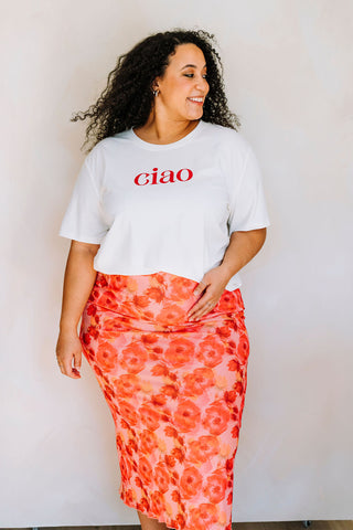 T-shirt oversize CIAO - blanc