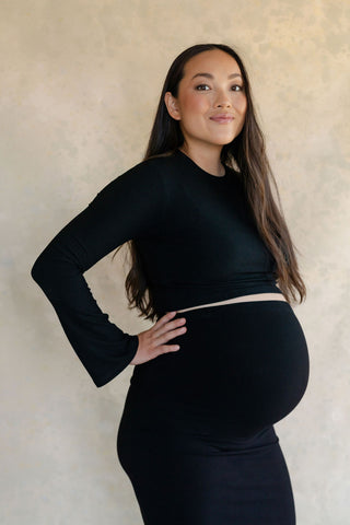 Crop top CHARLOTTE - noir