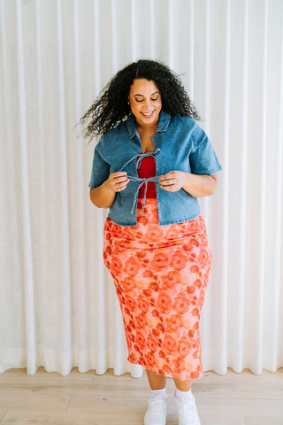 Veste ANAHÉ à boucles - jeans