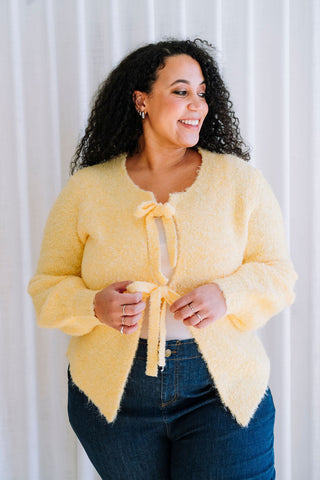 Cardigan DENISE - jaune pastel