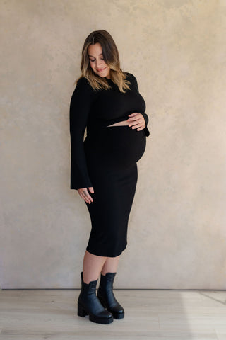 Jupe droite CHARLOTTE - noir