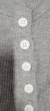 LÉGERS DÉFAUTS - T-shirt TALIA à boutons - gris pâle mix