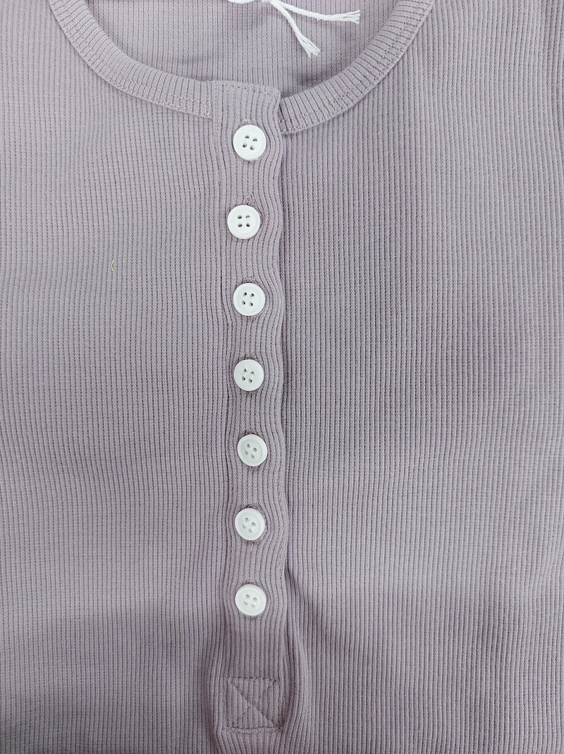 LÉGERS DÉFAUTS - T-shirt TALIA à boutons - lilas