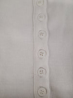 LÉGERS DÉFAUTS - T-shirt TALIA à boutons - blanc