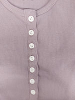 LÉGERS DÉFAUTS - T-shirt TALIA à boutons - lilas