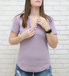 LÉGERS DÉFAUTS - T-shirt TALIA à boutons - lilas
