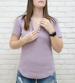 LÉGERS DÉFAUTS - T-shirt TALIA à boutons - lilas