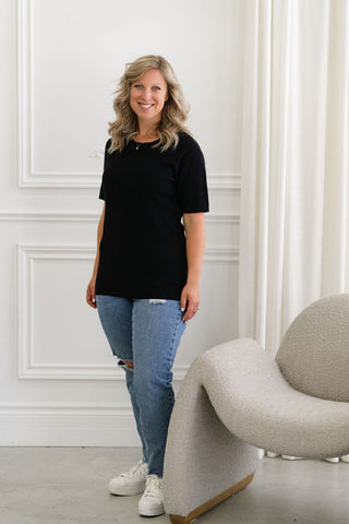 LÉGERS DÉFAUTS - Chandail ÉLIZABETH - noir