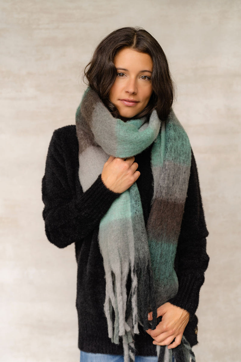 Foulard à carreaux - combo vert