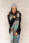 Foulard à carreaux - combo vert