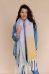 Foulard tricolore dégradé - lilas, jaune & gris