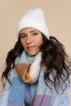Foulard à carreaux - combo bleu & rouille