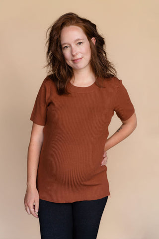 LÉGERS DÉFAUTS - Chandail ÉLIZABETH - brun orangé