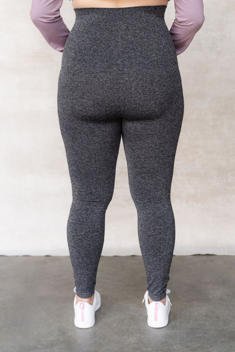 Legging sans couture - charcoal chiné