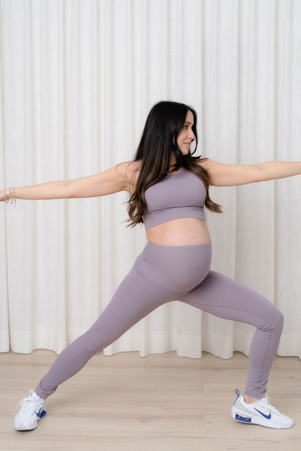Ensemble de Yoga pour femmes - Fitness - Leggings et haut à manches longues  - Rose