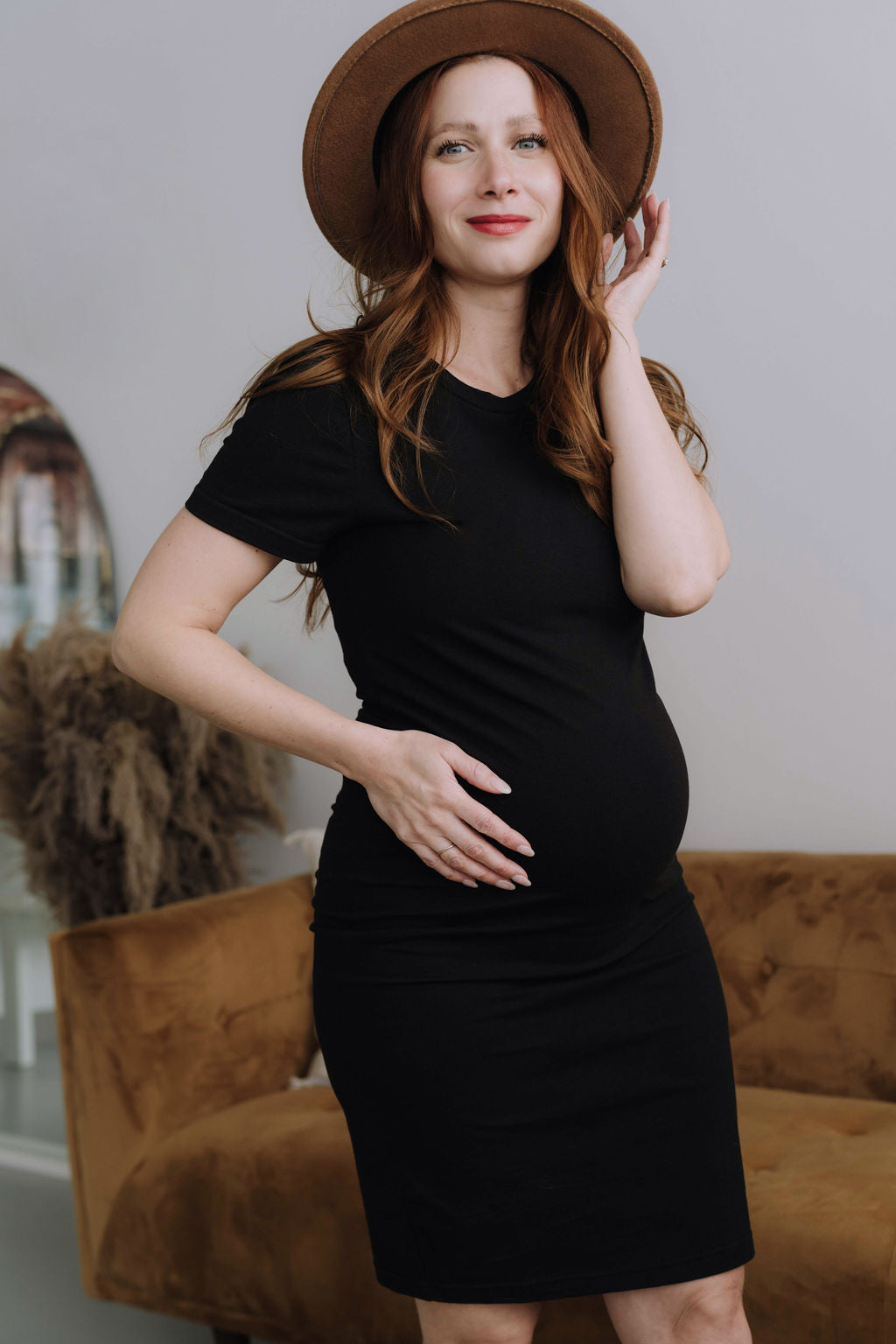 Robe INTRIGUE noir – ROSE MATERNITÉ1