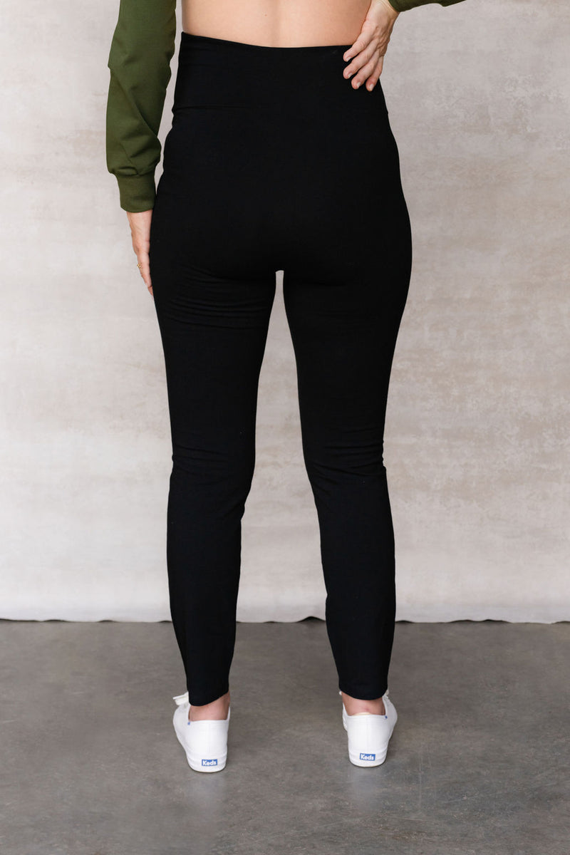 Legging de maternité en coton - noir – ROSE MATERNITÉ