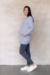 Legging de maternité effet denim - bleu-gris