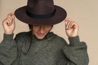 Chapeau de feutre - brun espresso