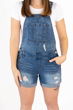 Salopette shorts - denim