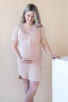 LÉGERS DÉFAUTS - Robe de nuit à manches courtes - beige rosé