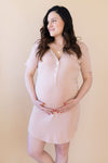 LÉGERS DÉFAUTS - Robe de nuit à manches courtes - beige rosé