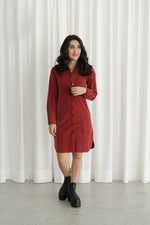 Robe chemise en corduroy - grenadine